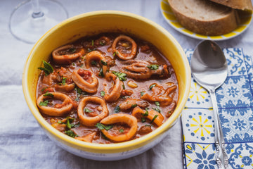 Calamari in tegame - Tintenfisch aus dem Topf