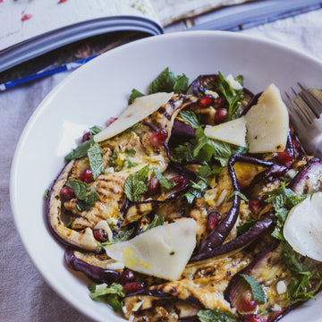 Insalata di melanzane & melograno - Salat aus Auberginen & Granatapfel