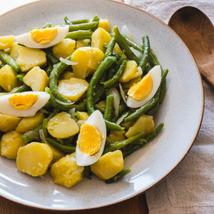 Insalata di patate e fagiolini – Kartoffelsalat mit grünen Bohnen